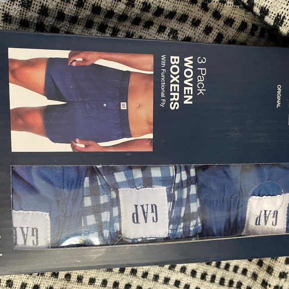NEW Men’s GAP Boxers Blue Functional Fly Tag Free Waist 30-31 - Picture 5 of 8